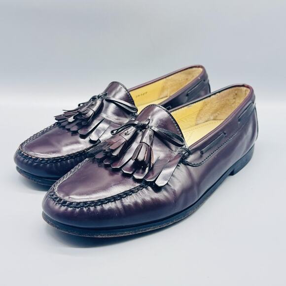 Cole Haan Men’s Tassel Loafers in Burgundy Leather main image 8